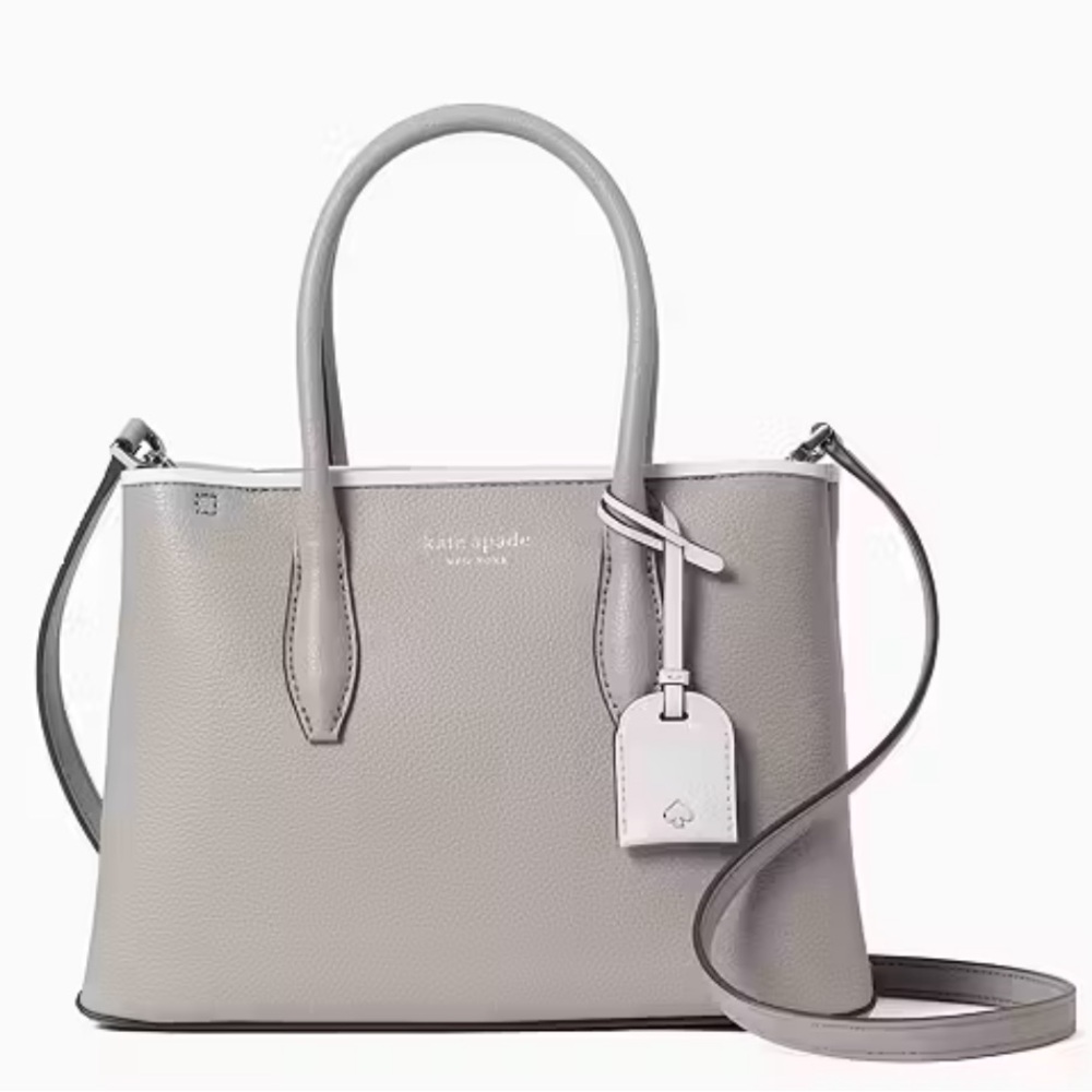 kate spade | Eva Leather Small Zip Top Handle Optional Strap Purse Bag